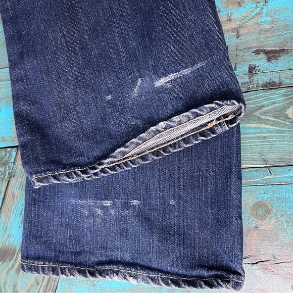 Paige Hollywood Hills Bootcut Jeans Low-Rise Stretch Medium Blue Wash Size 27 - Picture 10 of 16